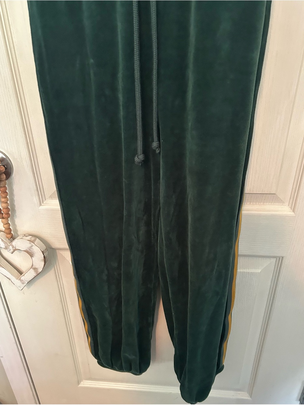 FP Movement Velvet Forest Green Jumpsuit with Drawstring Waist - Picture 3 of 9